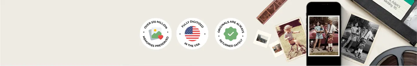 Over 510 million memories preserved, fully digitized in the USA, and originals always returned safely